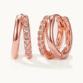 Amelia rosegullfargede duo-hoops