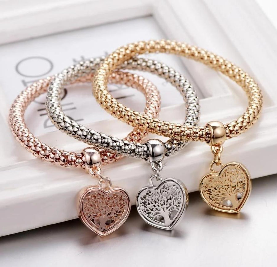 Tree of Life – charm-armbånd med hjerte, begrenset opplag