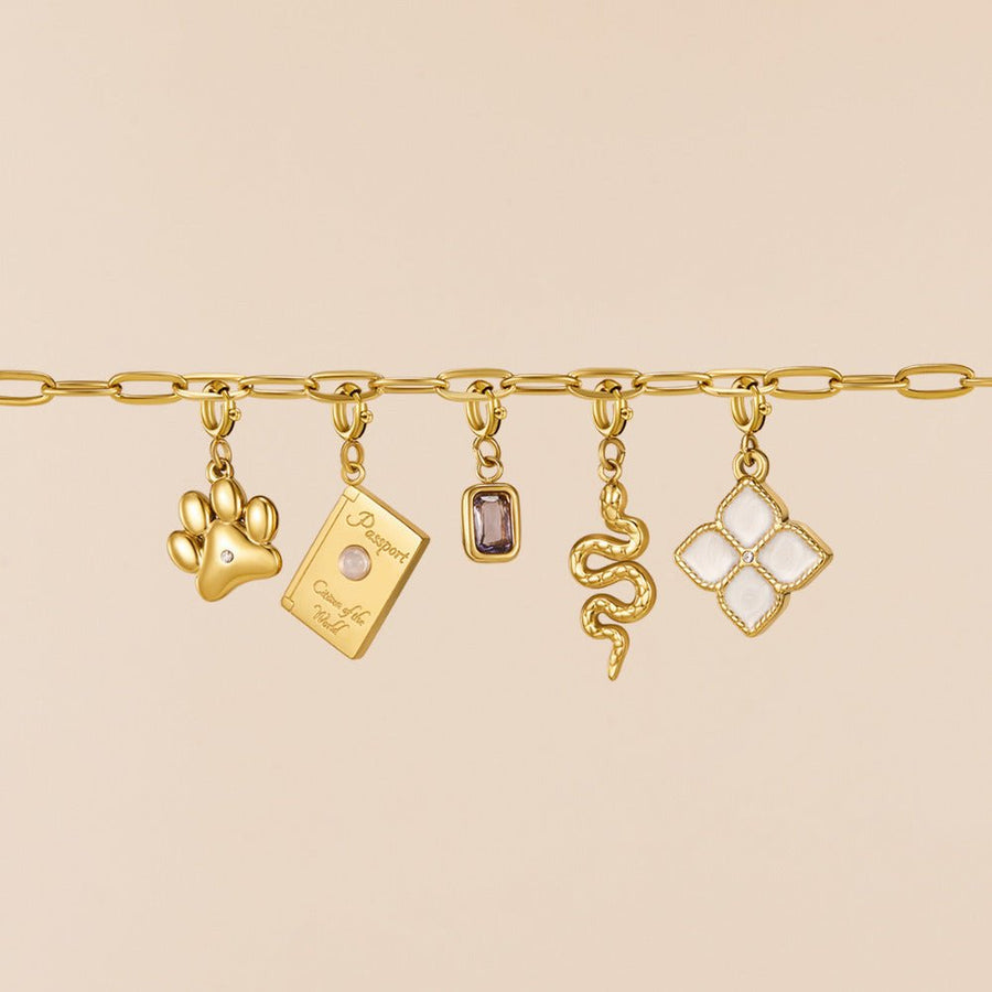 Gullfarget paperclip-kjede, 18K gullbelagt – bilde 6