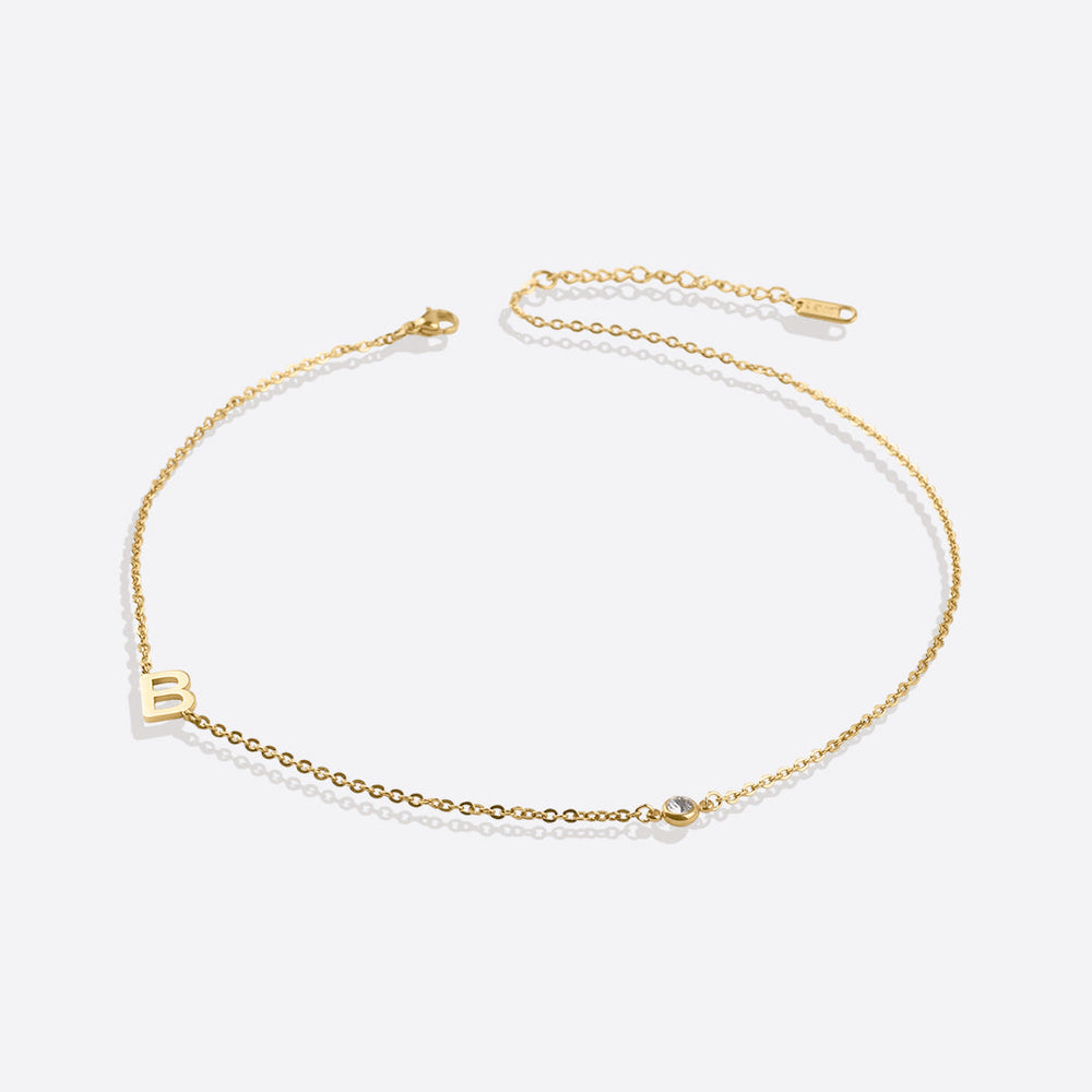 Initialkjede med diamantdetalj