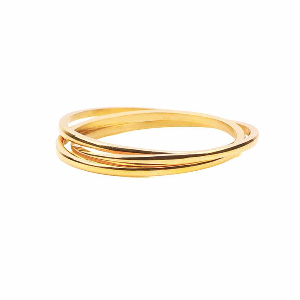 Delikat sammenflettet fidget-ring