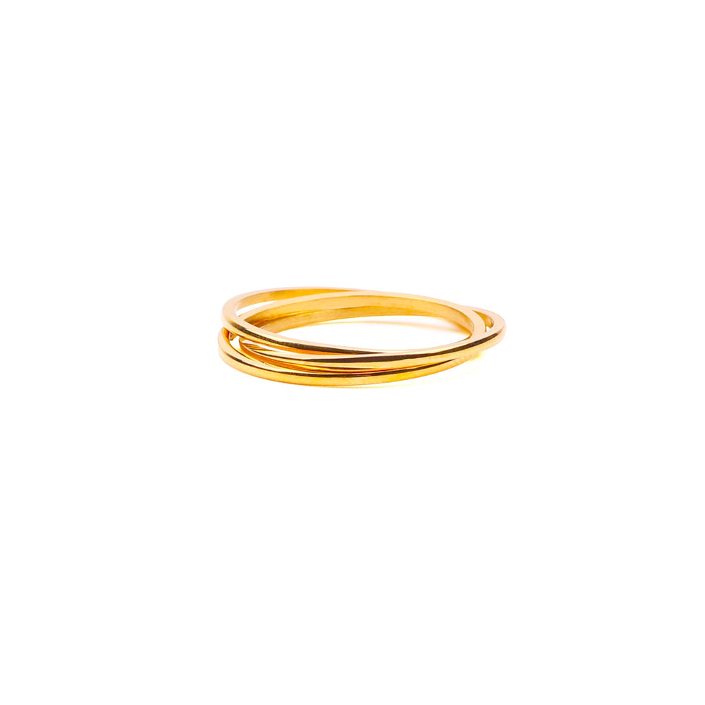 Delikat sammenflettet fidget-ring