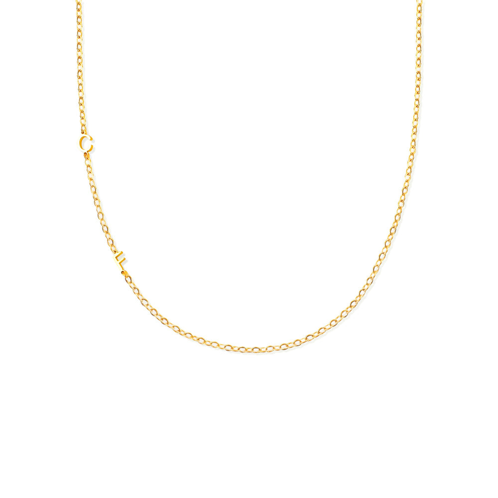 Sideways Initials Necklace