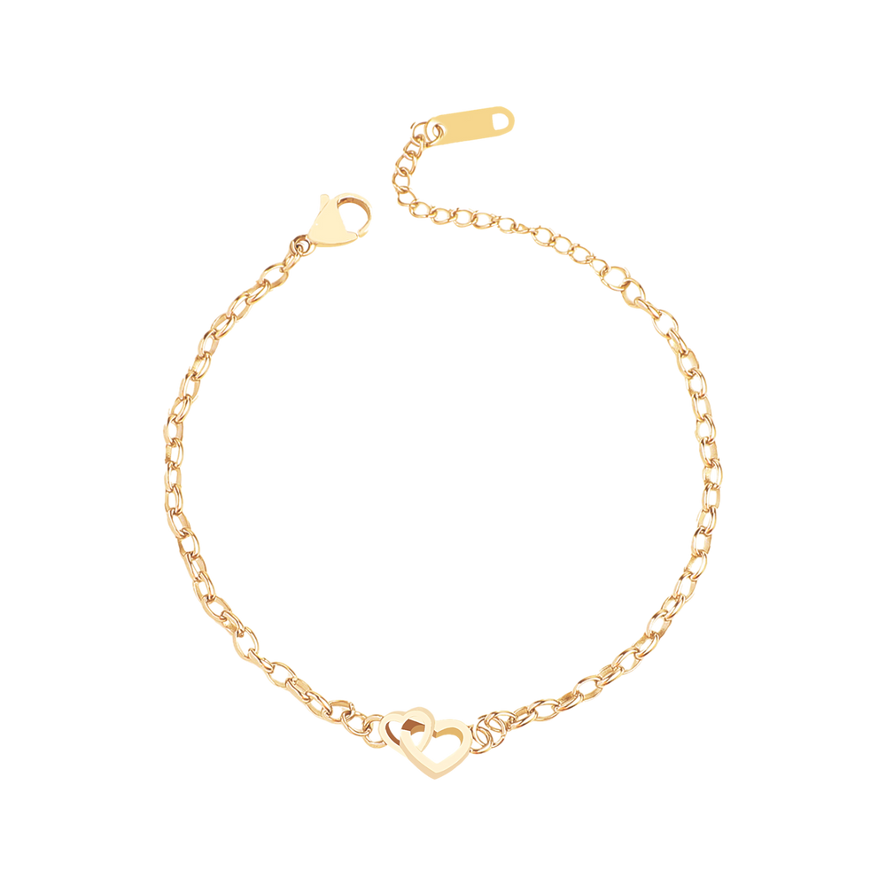 Armbånd med små sammenflettede hjerter