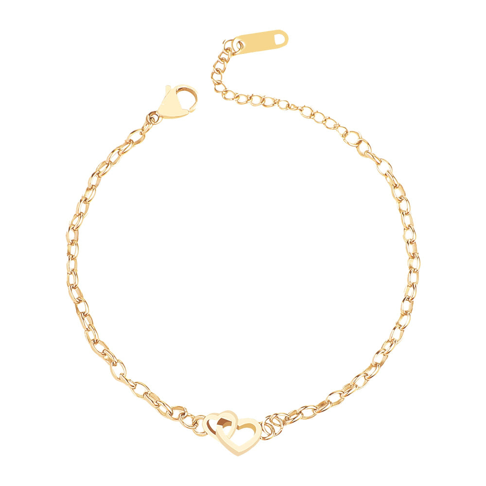 Armbånd med små sammenflettede hjerter