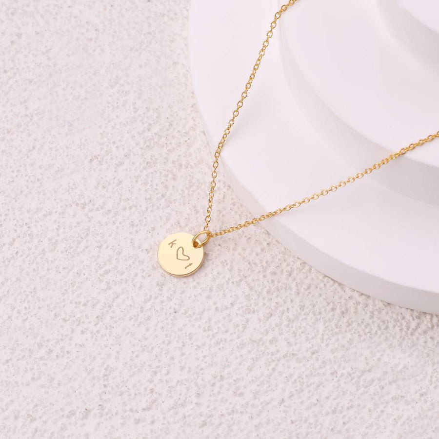 Love Disc halskjede med initial
