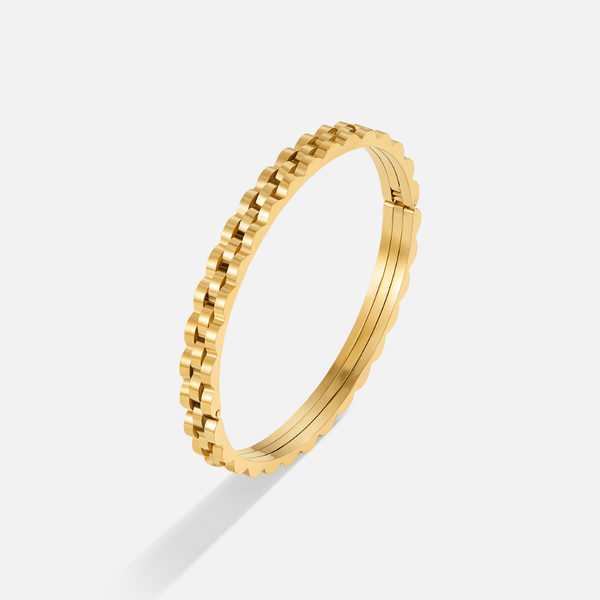 Renee kraftig armring i 18K guldplätering