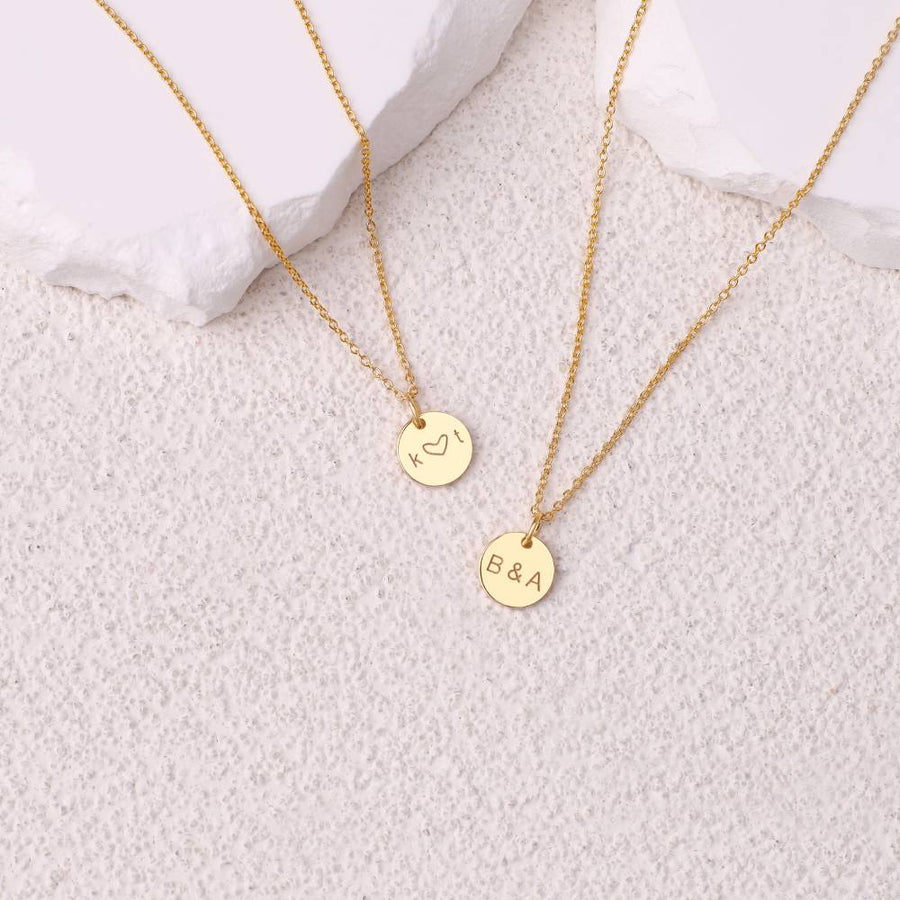 Love Disc halskjede med initial
