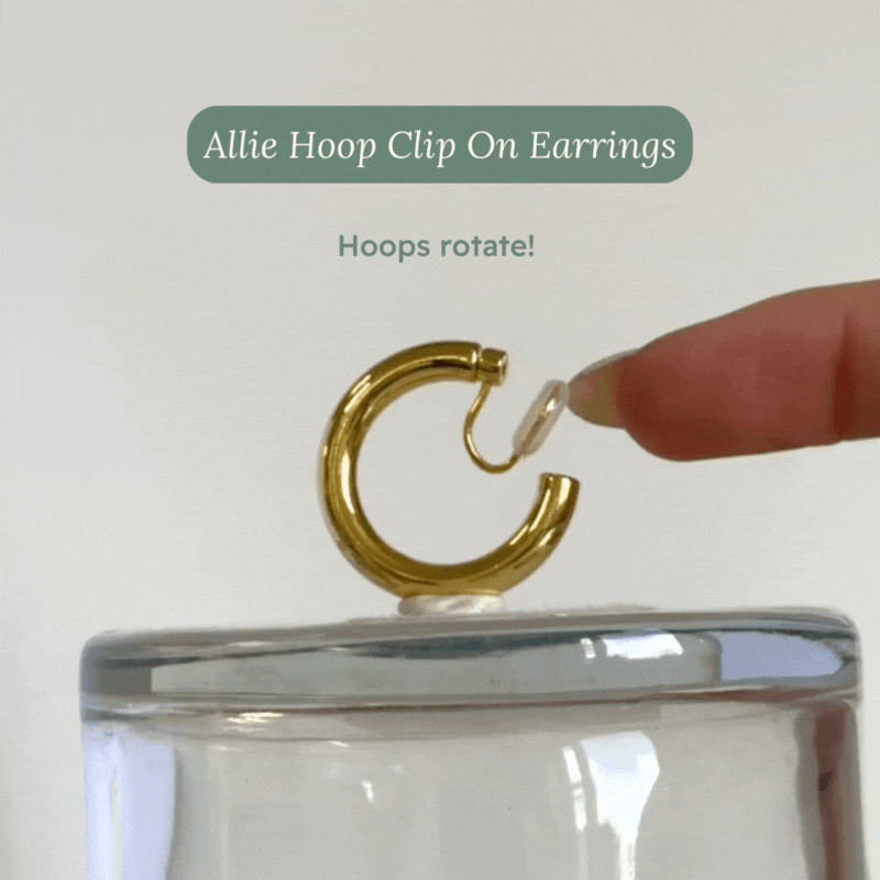 Allie gullfargede clips-hoops – bilde 6