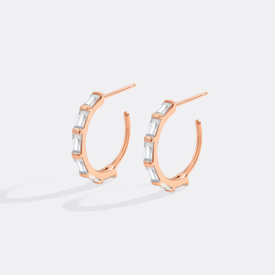 Boucles d'oreilles créoles diamant