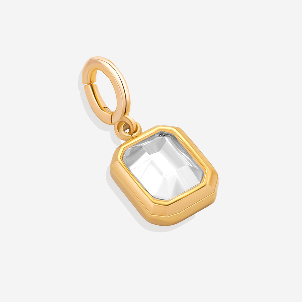 Charm med baguette-månedsstein