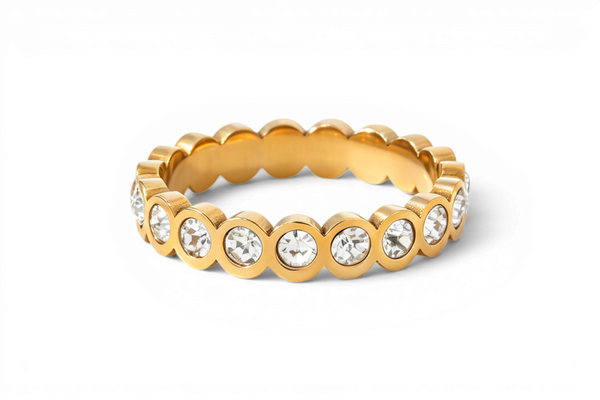 Bezel Set Eternity Stacking Ring