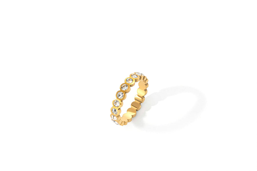 Bezel Set Eternity Stacking Ring