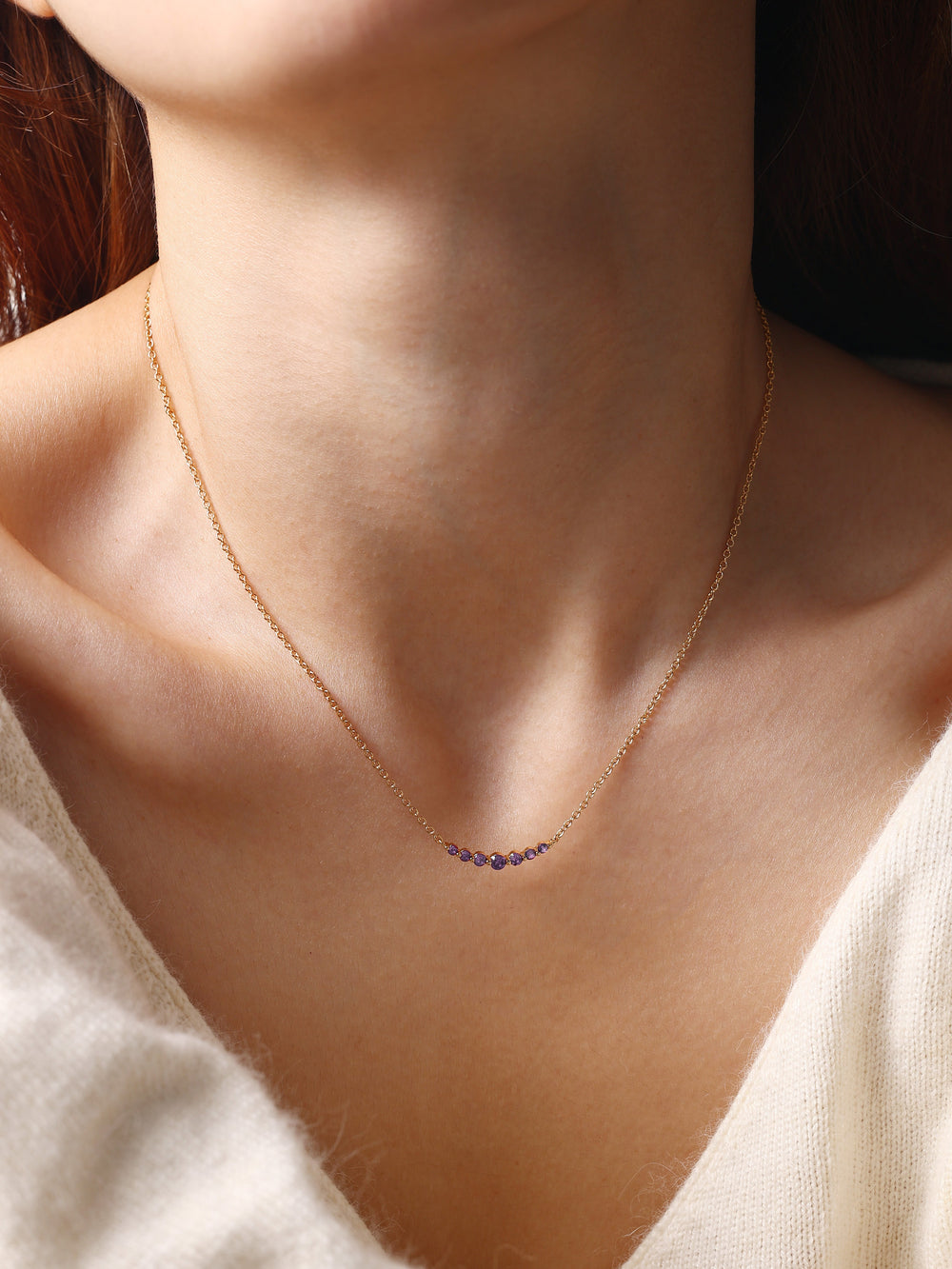 Birthstone Arc Necklace
