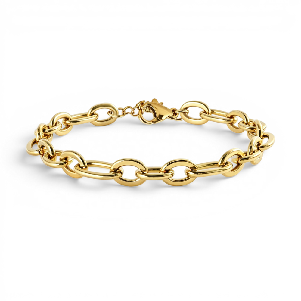 Bold Linked Paperclip Bracelet