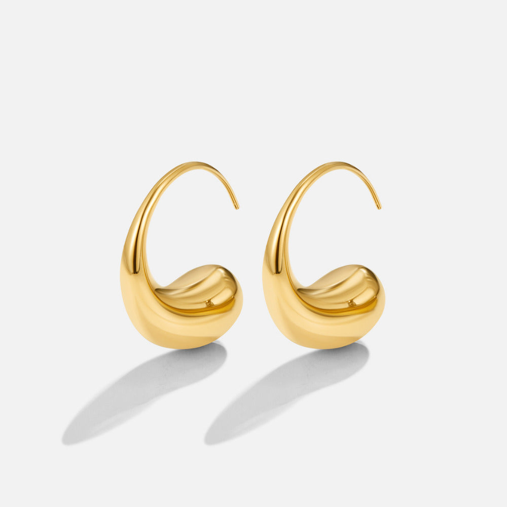 Grova droppörhängen guld – bild 3