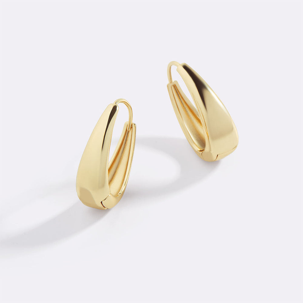 Grova droppformade ringörhängen