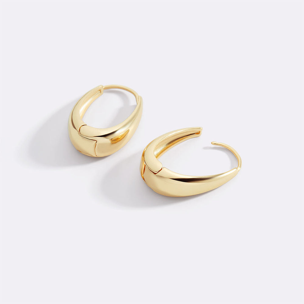 Grova droppformade ringörhängen