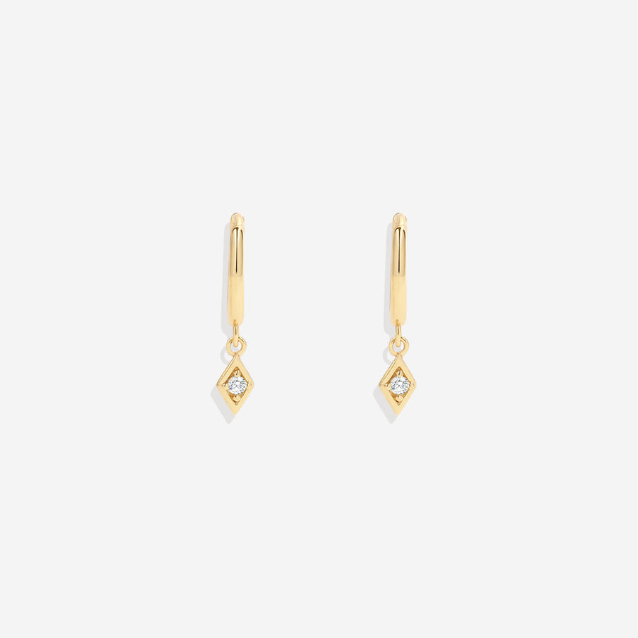Dainty Diamond Charm Earrings