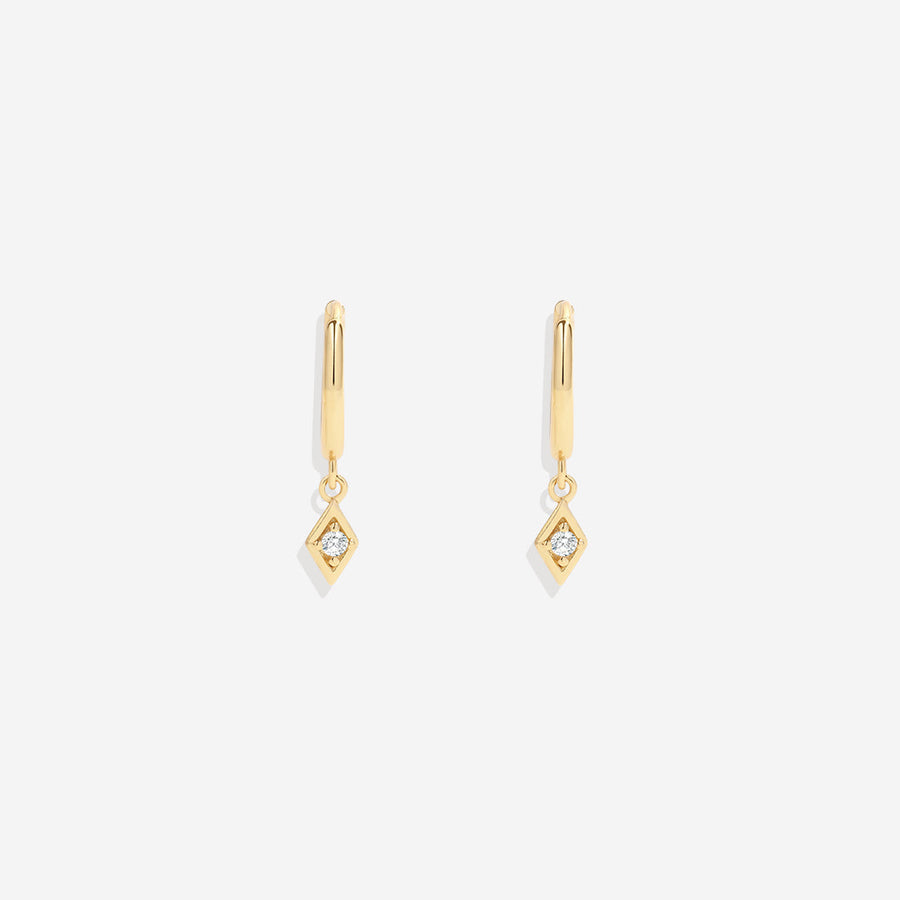 Delikate øredobber med diamantcharm