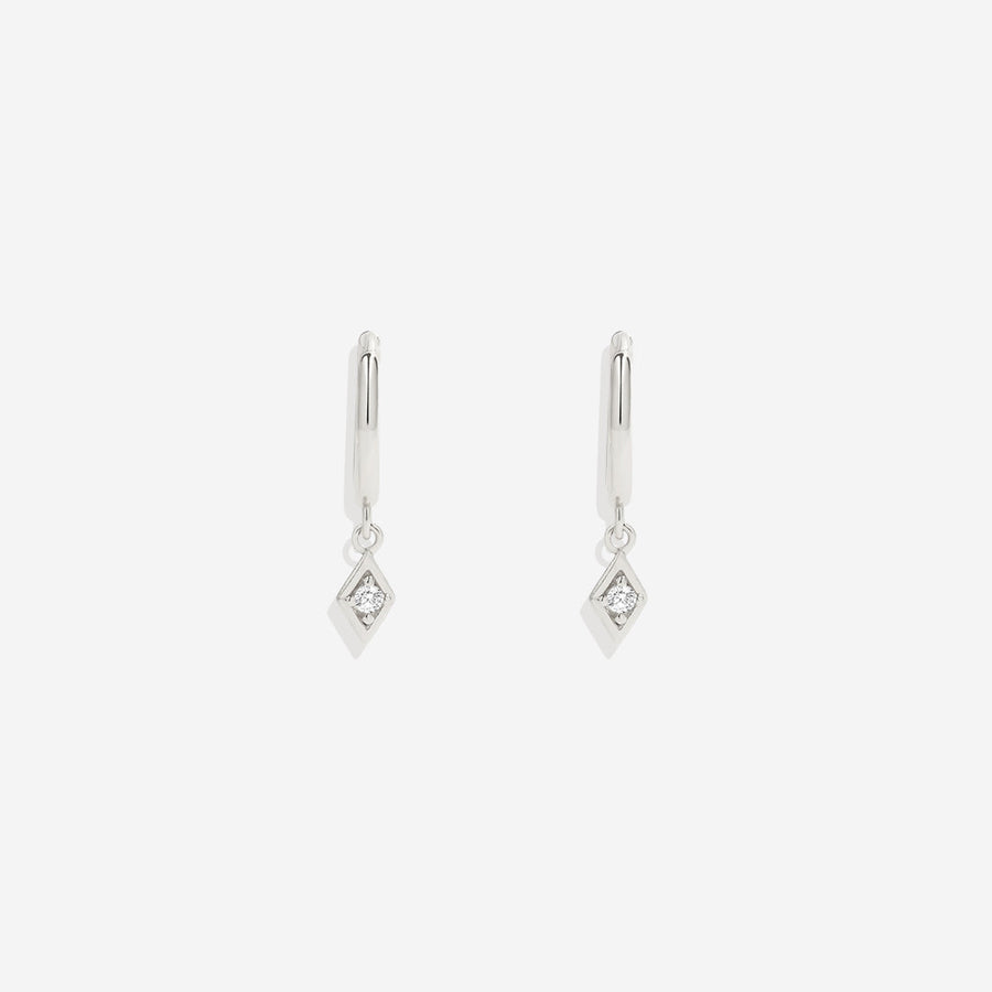 Delikate øredobber med diamantcharm