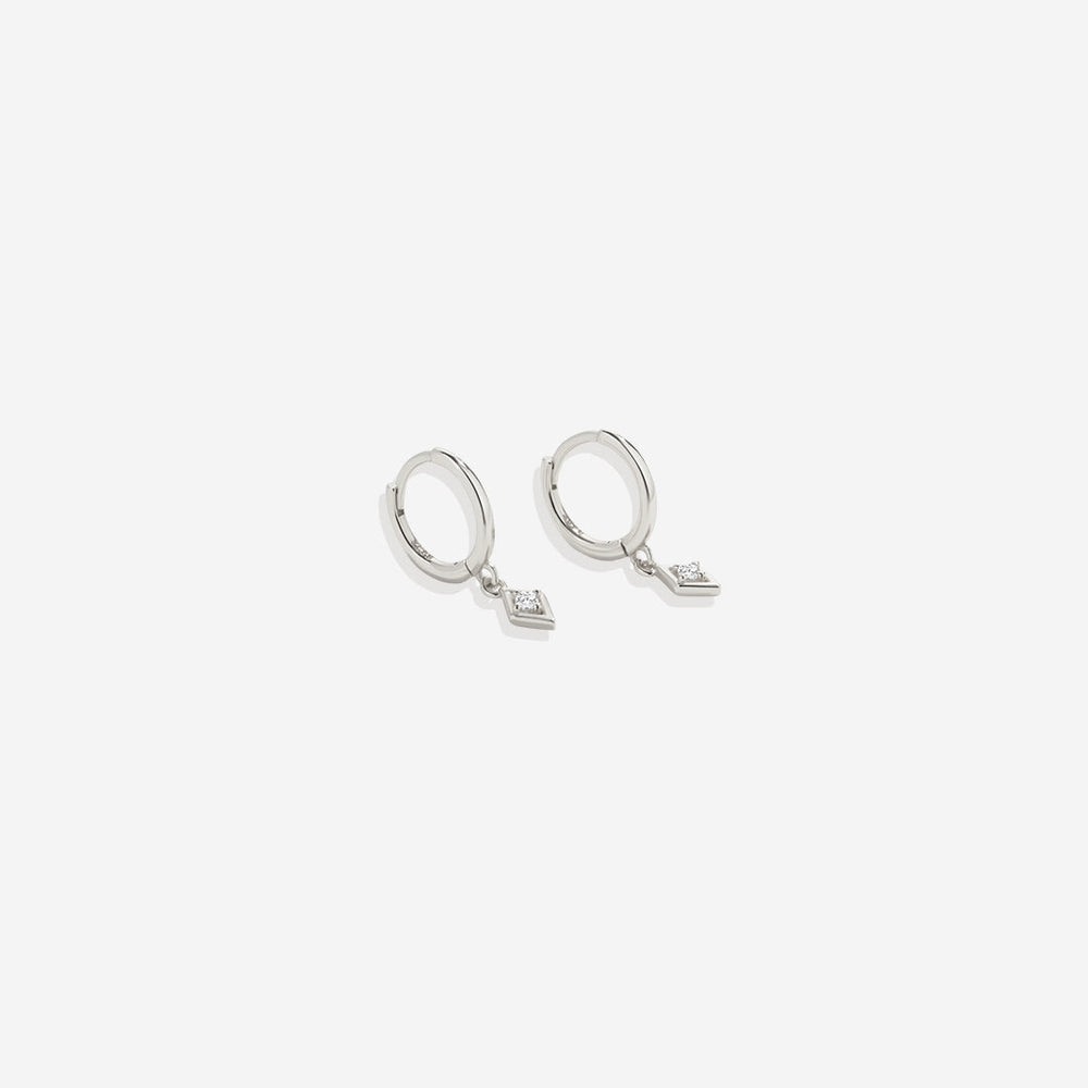 Dainty Diamond Charm Earrings
