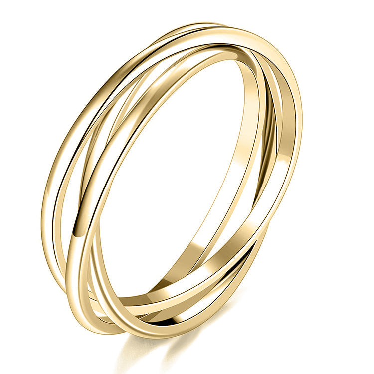 Delikat sammenflettet fidget-ring