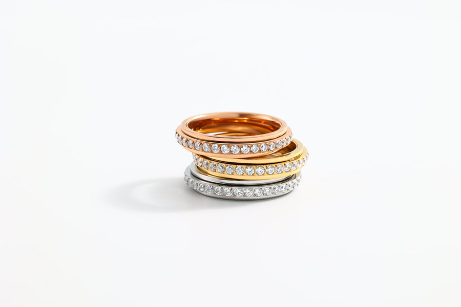 Snurrande fidget-eternityring