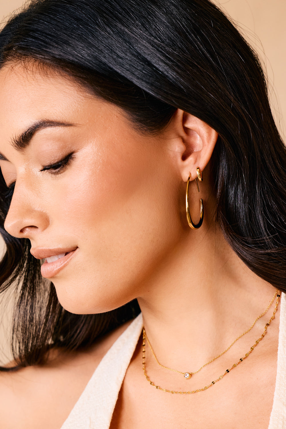 Boucles d'oreilles créoles fluides