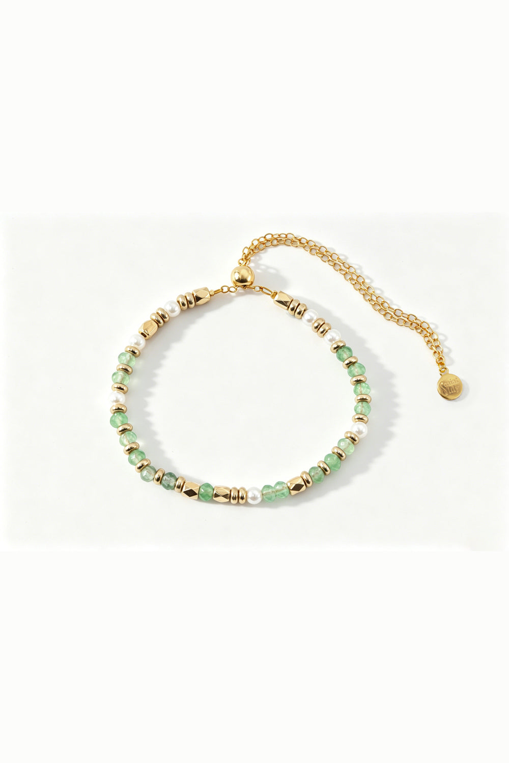 Gemstone Beaded Slider Bracelet