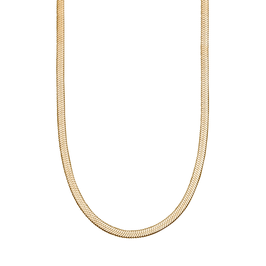 Herringbone Gold Chain Necklace