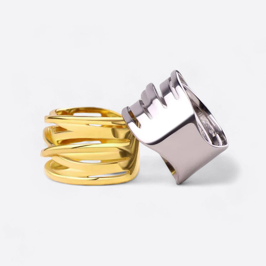 Statement-ring med viklet tråd