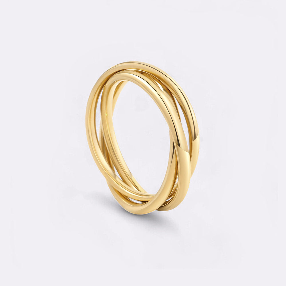 Delikat sammenflettet fidget-ring