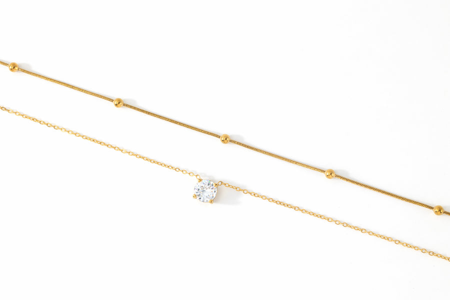 Layered Double Chain Necklace