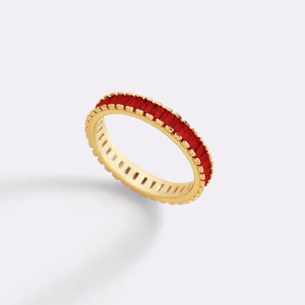 Evighetsring med baguette-månedssteiner