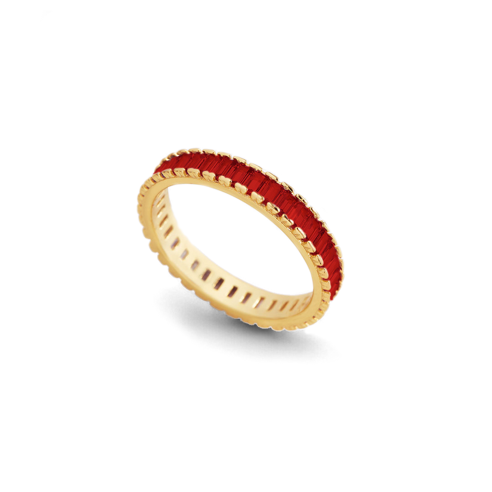 Evighetsring med baguette-månedssteiner