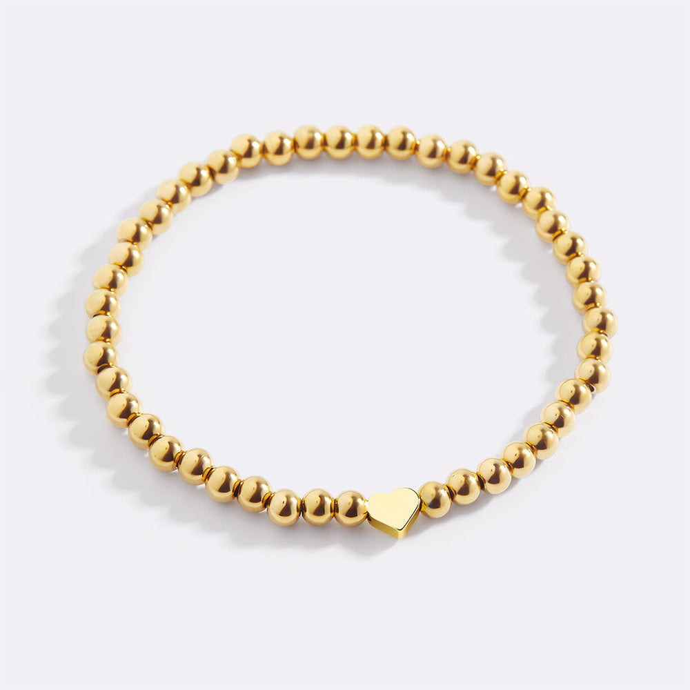 Bracelet à perles coeur