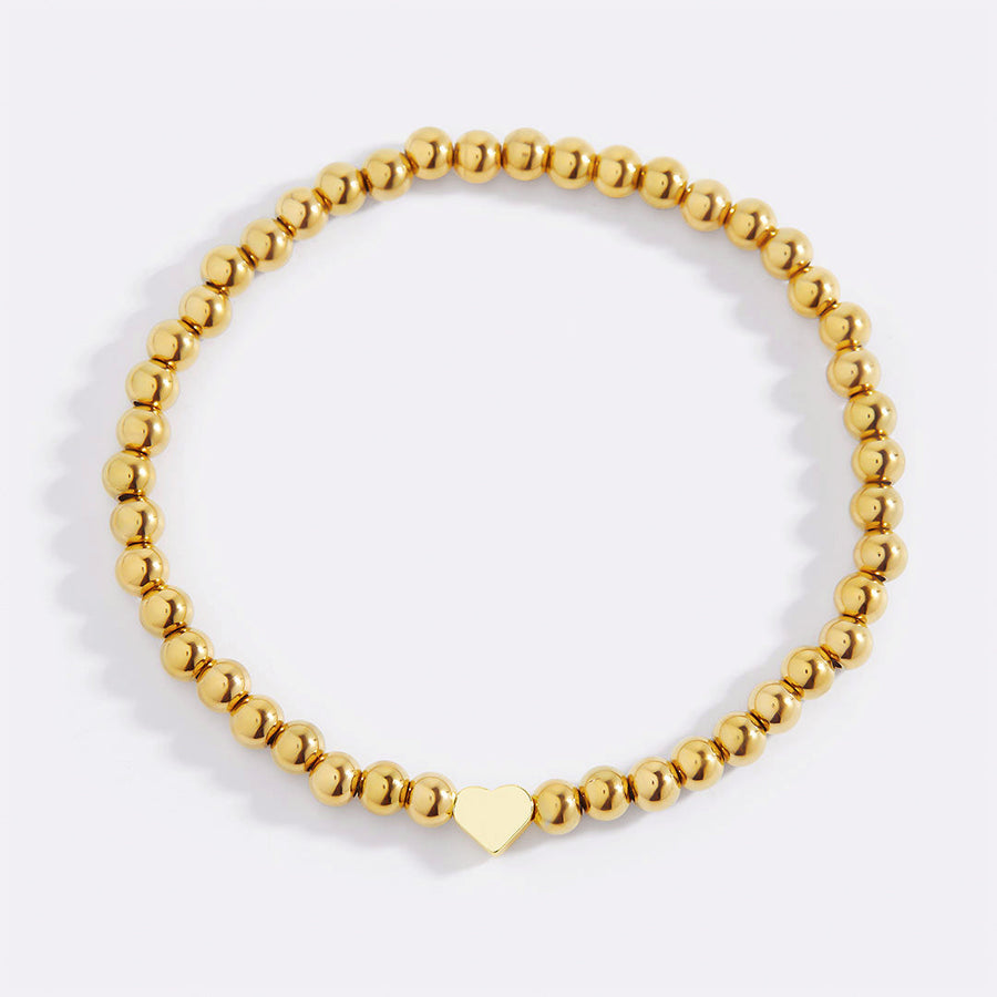 Mint & Lily Bracelet Perles Cœur Superposable