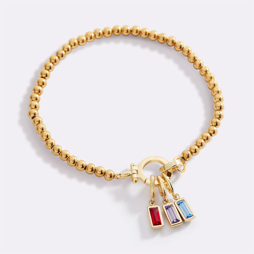 Perlearmbånd med månedsstein-charms – bilde 2