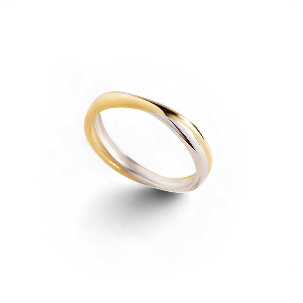 Mixed Metal Crossover Ring