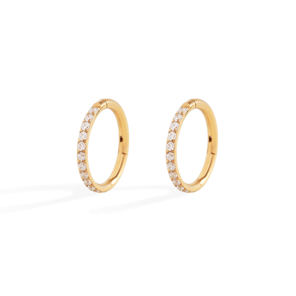 Eternity Crystal Cartilage Hoop Earrings | 16g