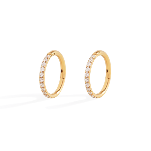 Eternity Crystal Cartilage Hoop Earrings | 16g