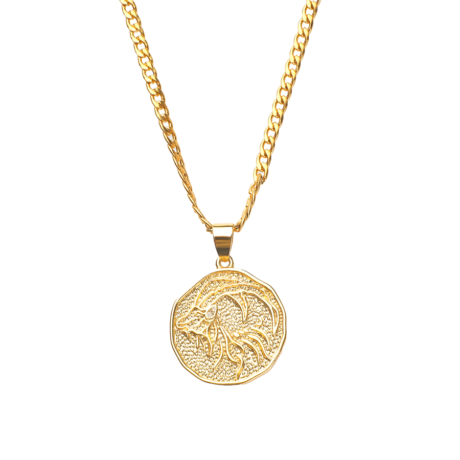 Astrological Sign Coin Pendant Necklace
