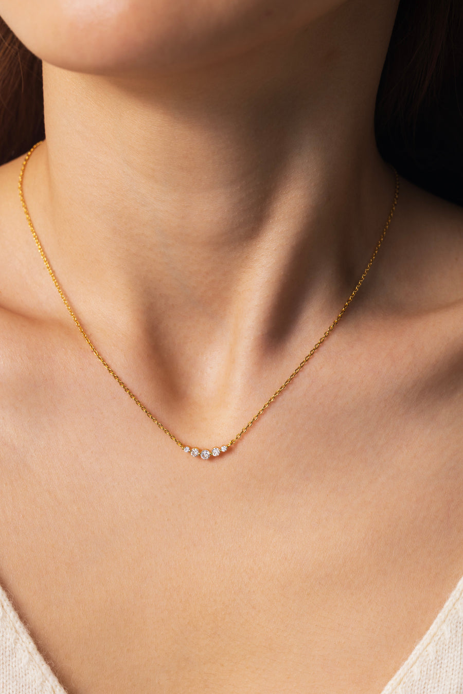 Mini Arc Diamond Necklace