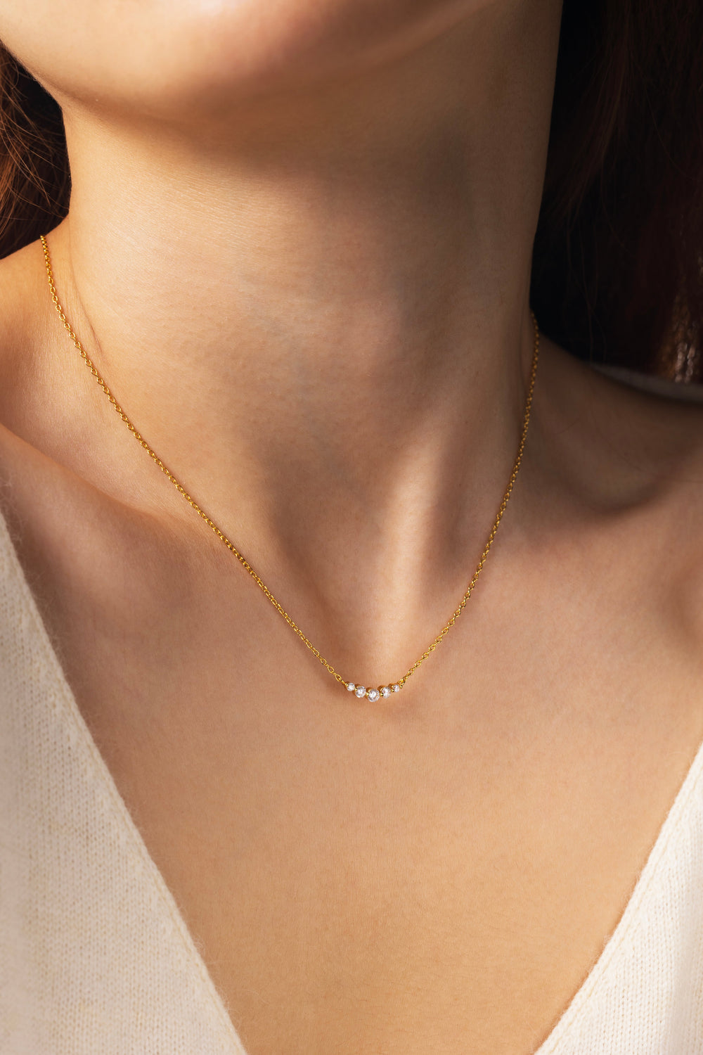 Mini Arc Diamond Necklace