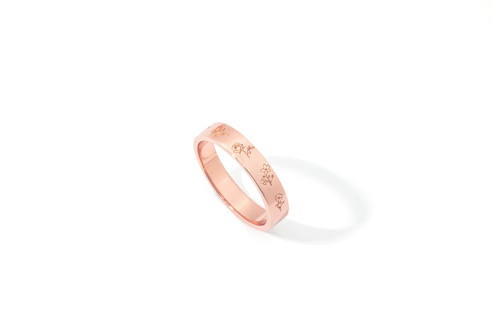 Mini ring med födelseblomma