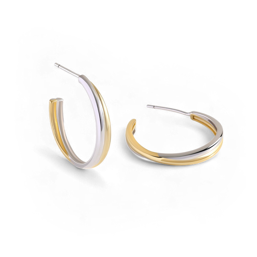 Mixed Metal krysset øredobber