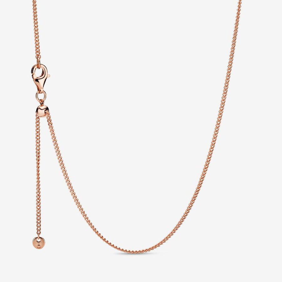 Italian Milano Sterling Silver Adjustable Chain Necklace
