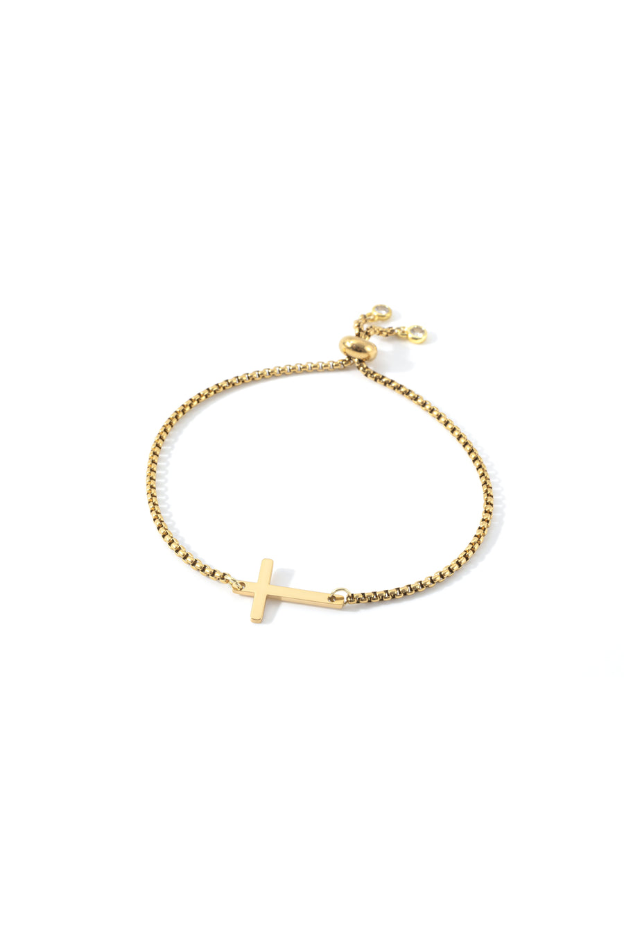 Tynt justerbart armbånd med liggende kors – bilde 7