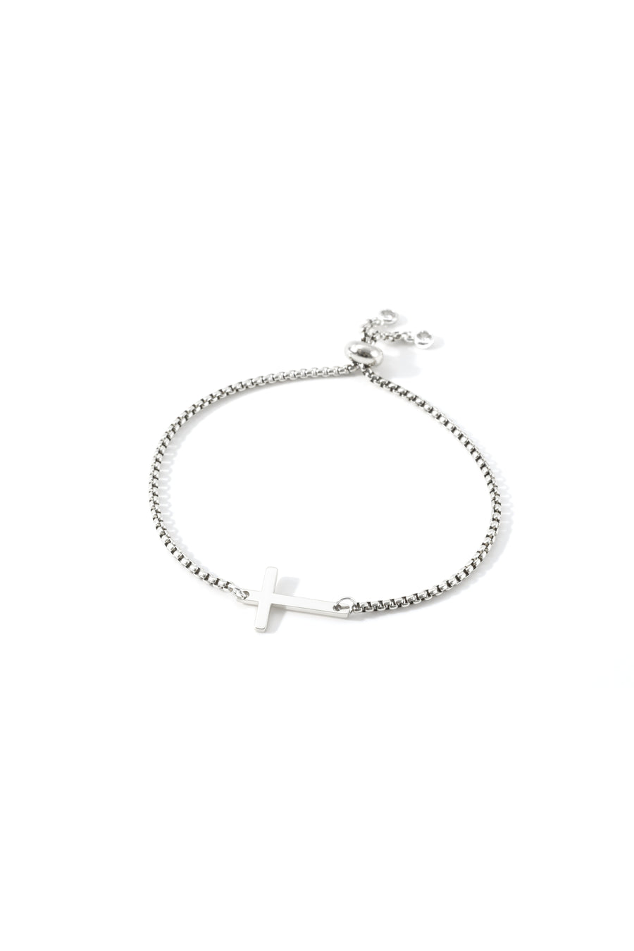 Tynt justerbart armbånd med liggende kors – bilde 8